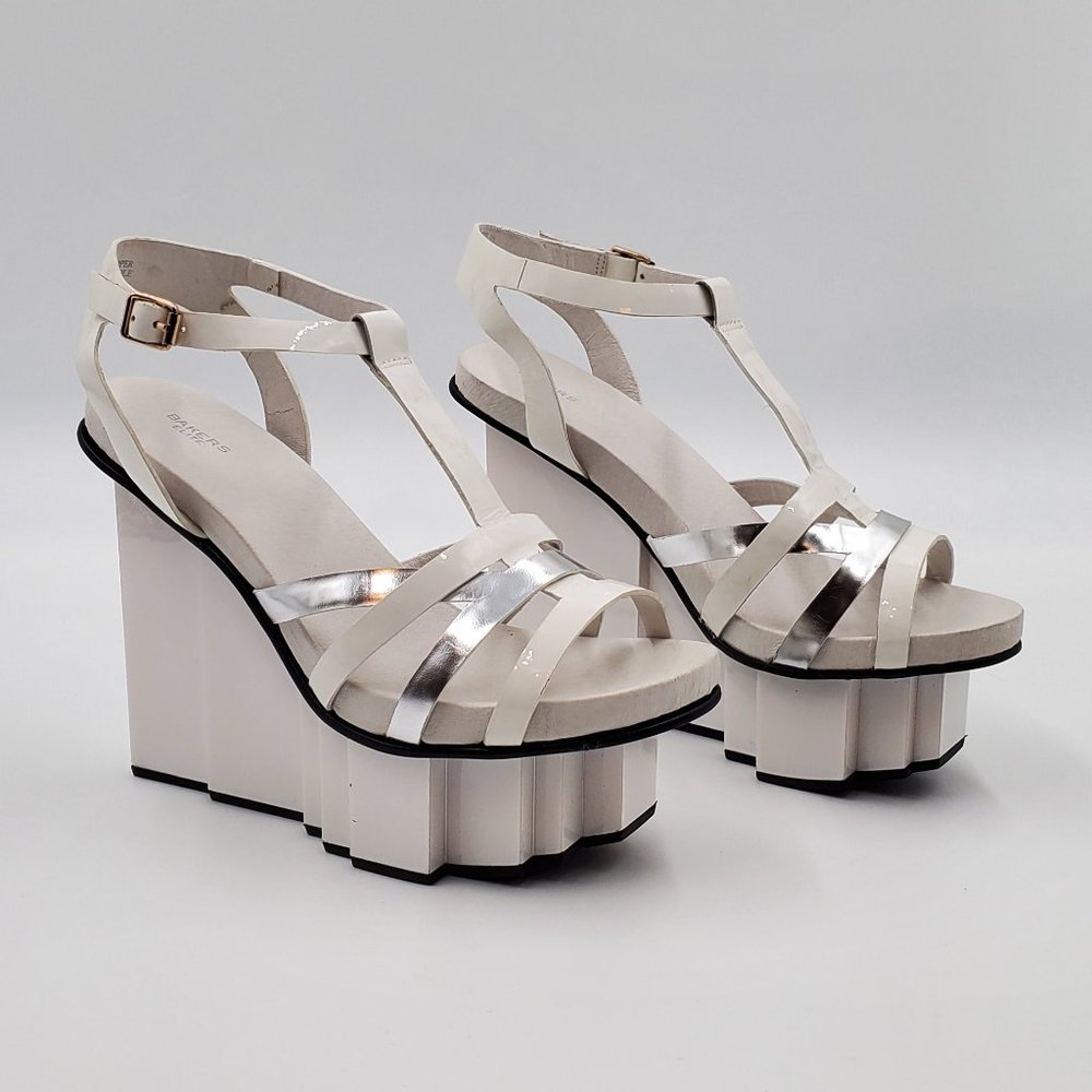 Baker’s Elite Note Sculpted Lucite Platform Sandal